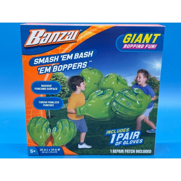 Banzai Smash Em Bash Em Boppers Giant Inflatable Boxing Gloves - Picture 1 of 5